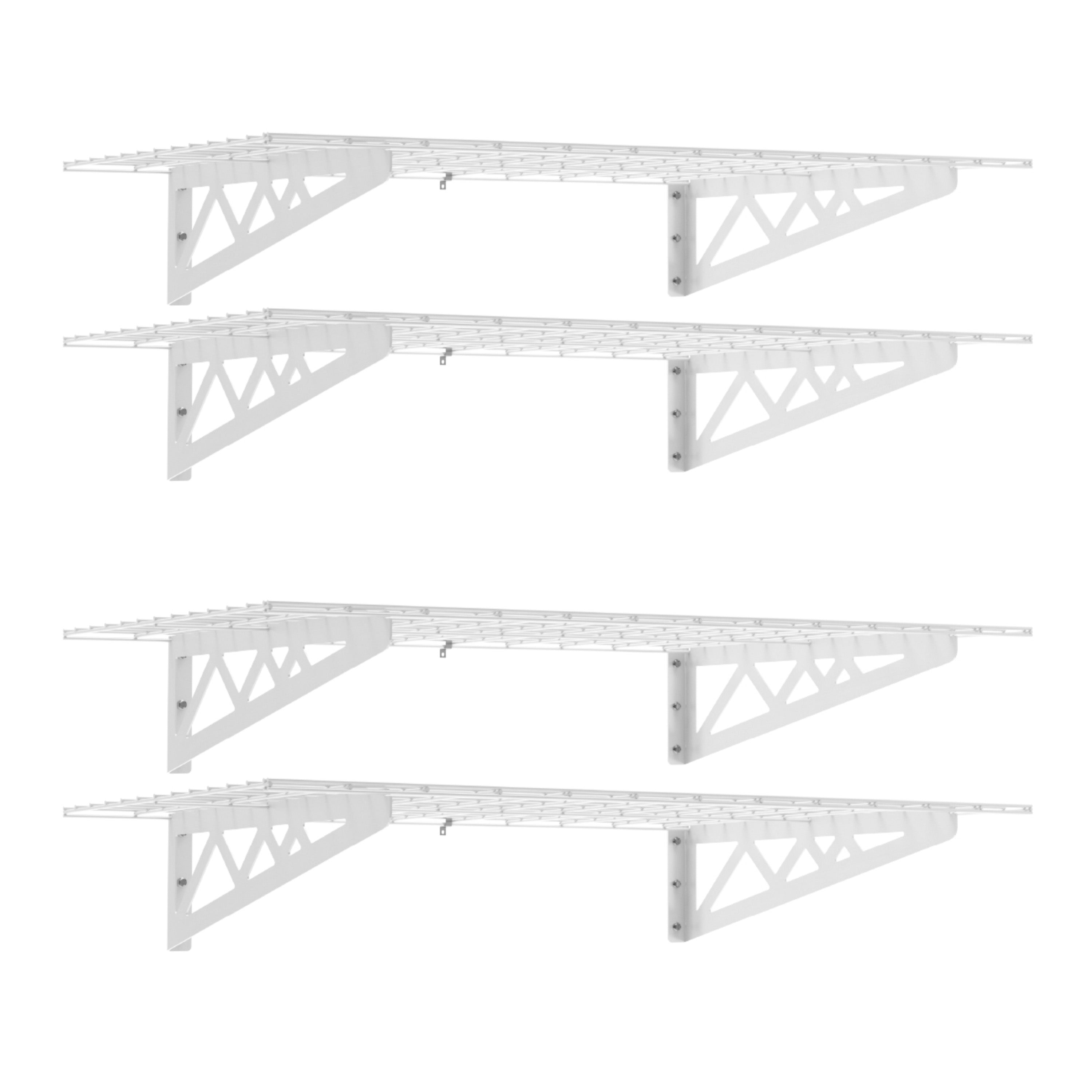 24’ x 48’ Wall Shelves Combo (Four Pack with Hooks)