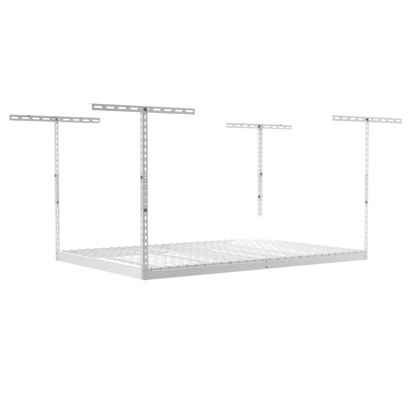 4’ x 6’ Overhead Garage Storage Rack - White / 24’ - 45’