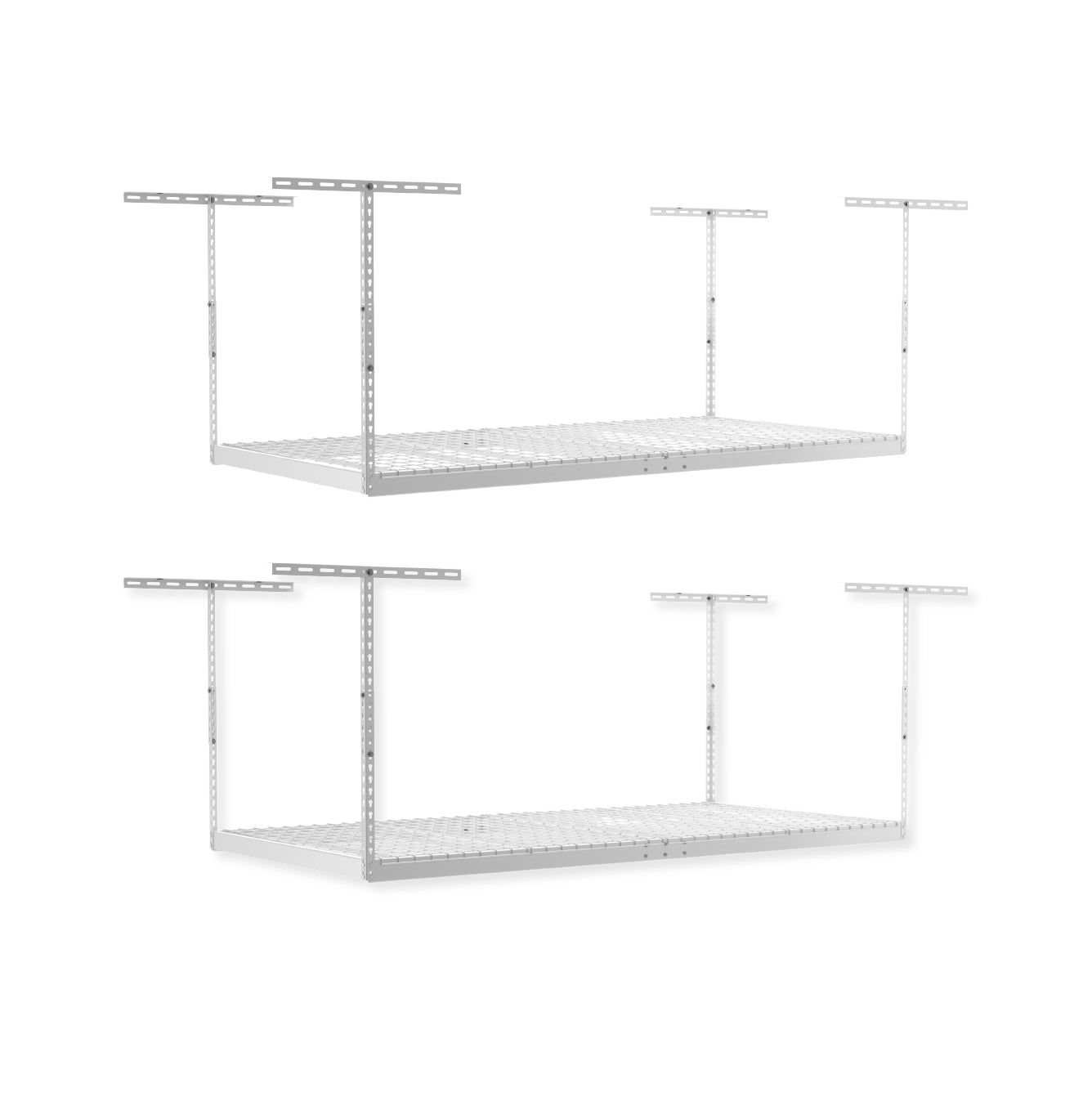 4’ x 8’ Overhead Garage Storage Rack Two Pack - White