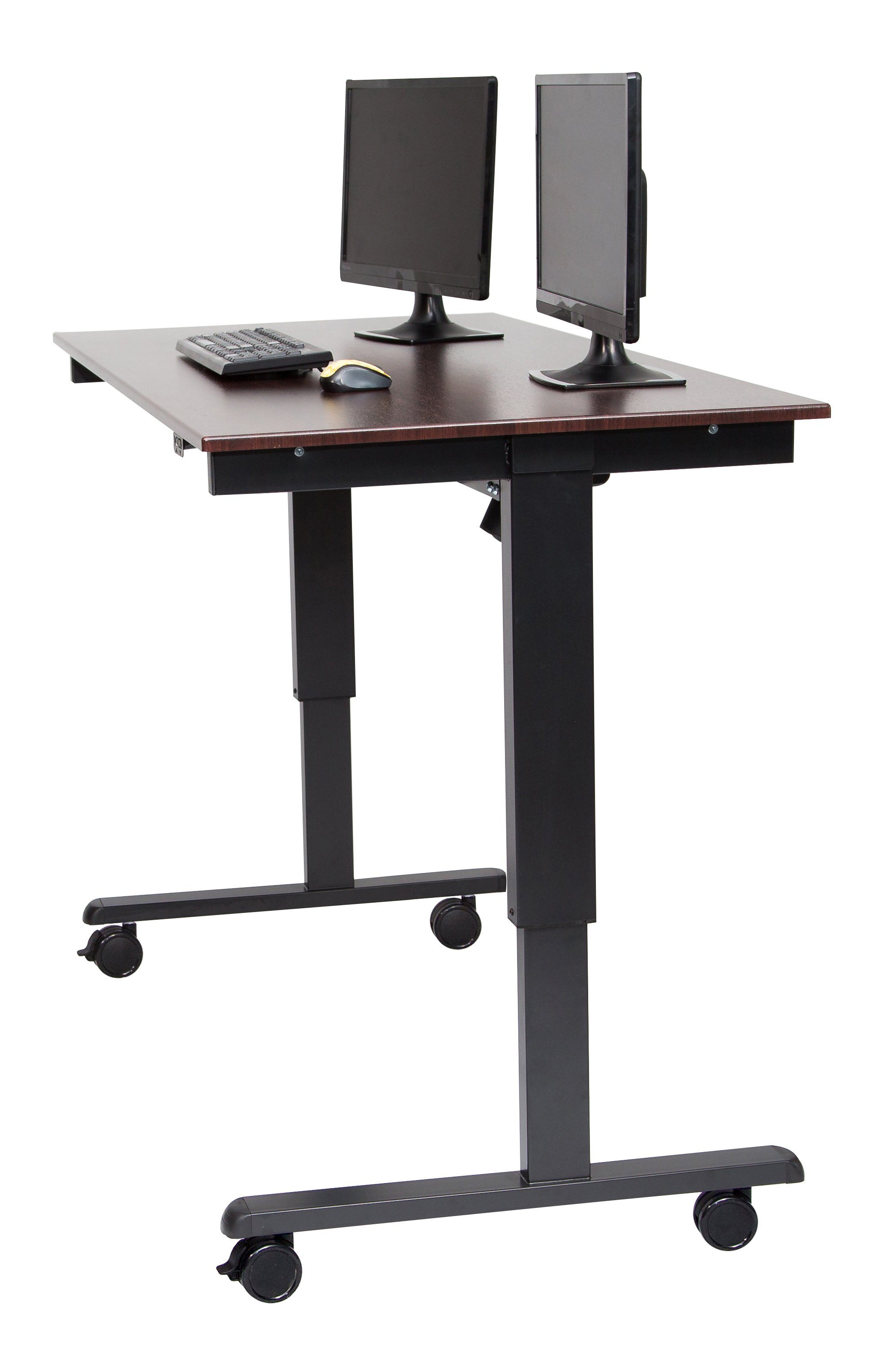 Luxor STANDE-60  60" Electric Standing Desk Black/Walnut
