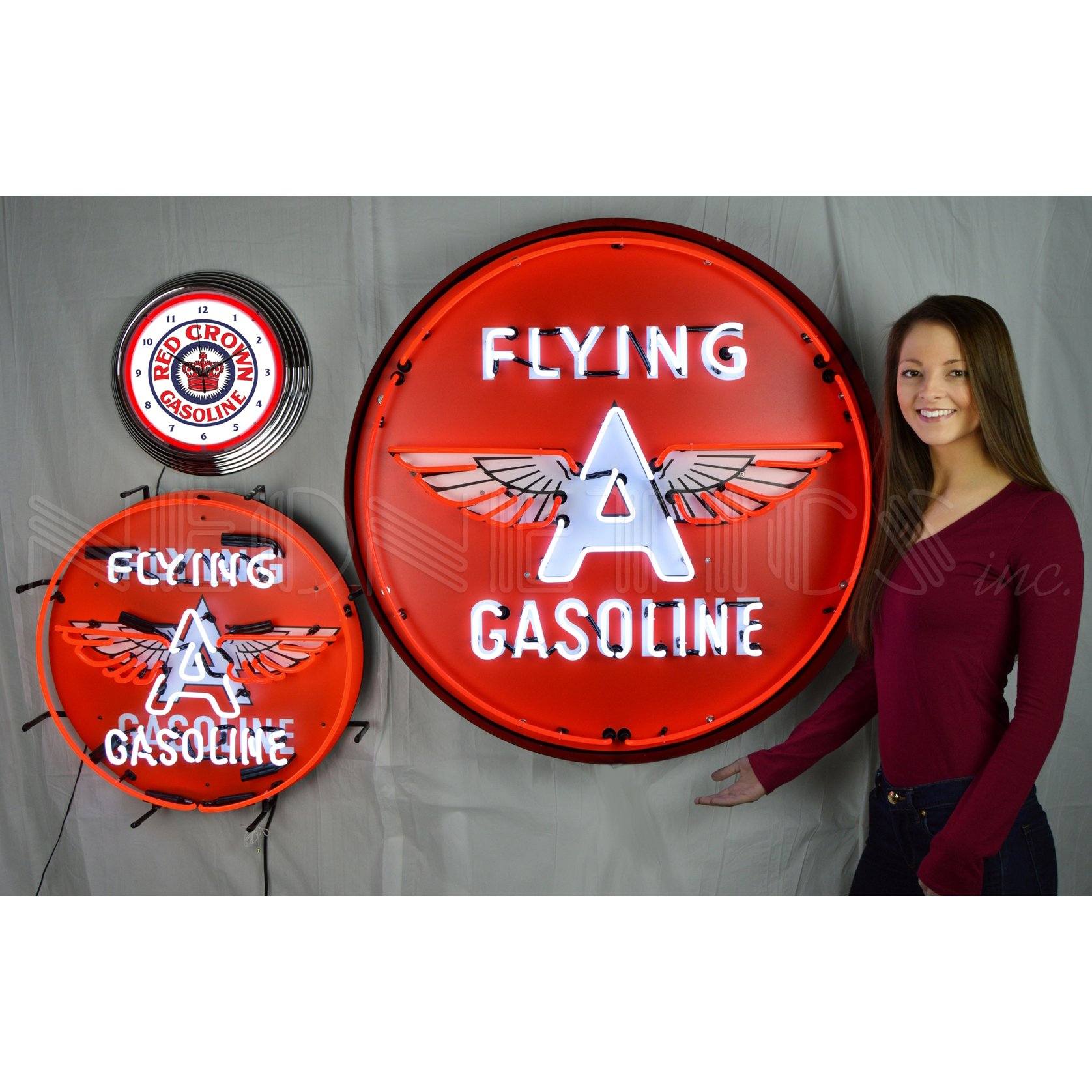 Neonetics Flying A Gasoline 36 Inch Neon Sign In Metal Can