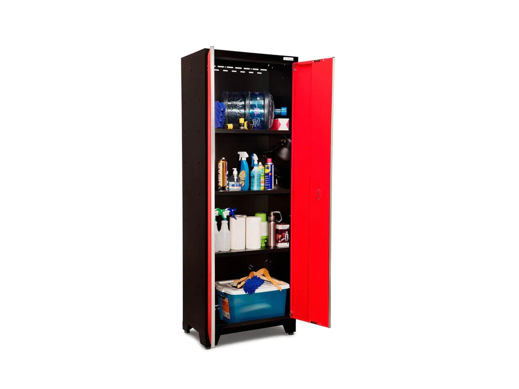 NewAge Bold 3.0 Series 9 Piece Cabinet Set with 2 Tool, Base, Wall Cabinets and 30 in. Lockers Red