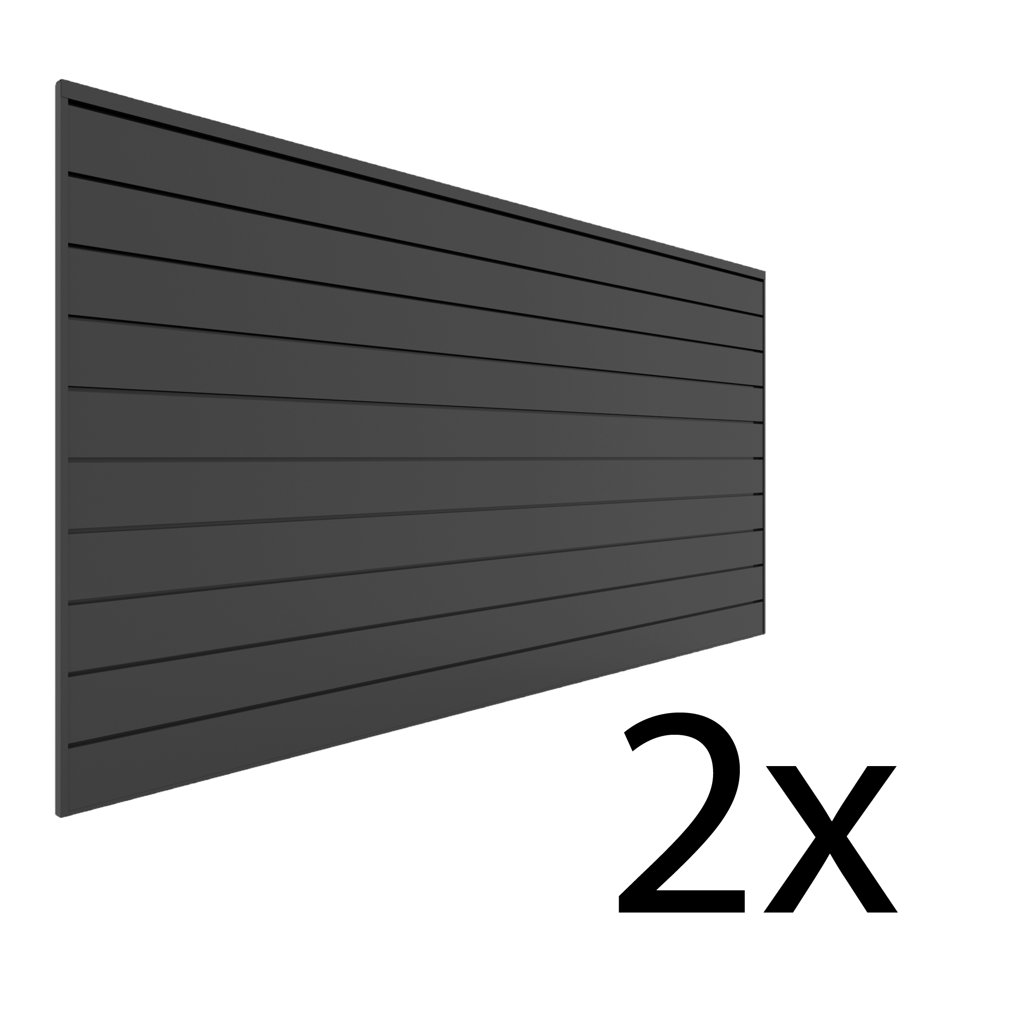 Proslat 8 ft. x 4 ft. PVC Slatwall - 2 pack 64 sq ft -