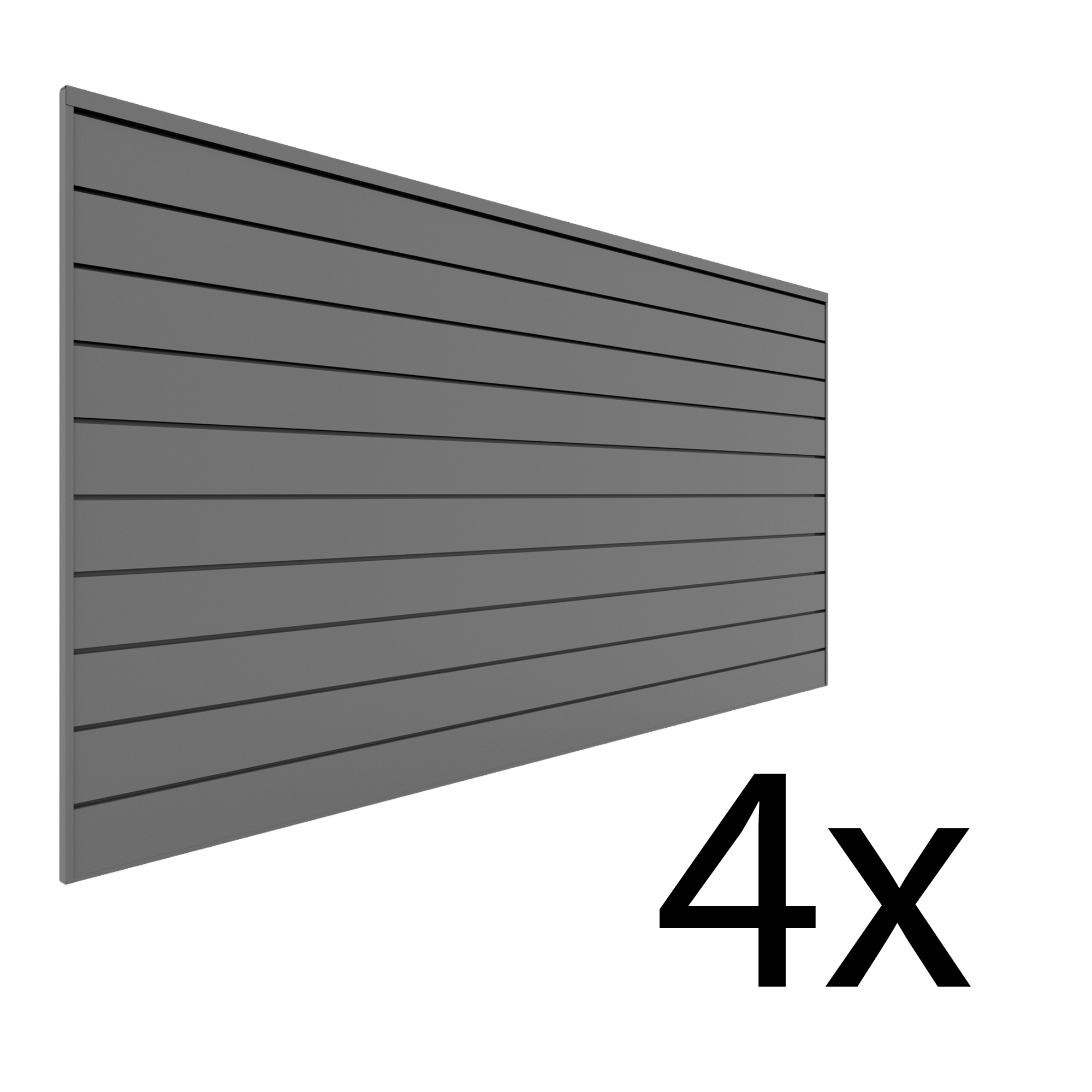 Proslat 8 ft. x 4 ft. PVC Slatwall - 4 pack 128 sq ft -