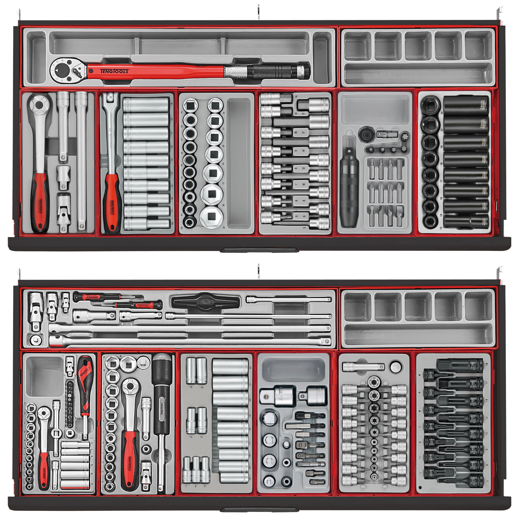 Teng Tools 1004 Piece 'Limited Edition' 37 Inch Wide 8 Drawer Black Roller Cabinet Workstation Tool Kit - TCMM1004NBK1