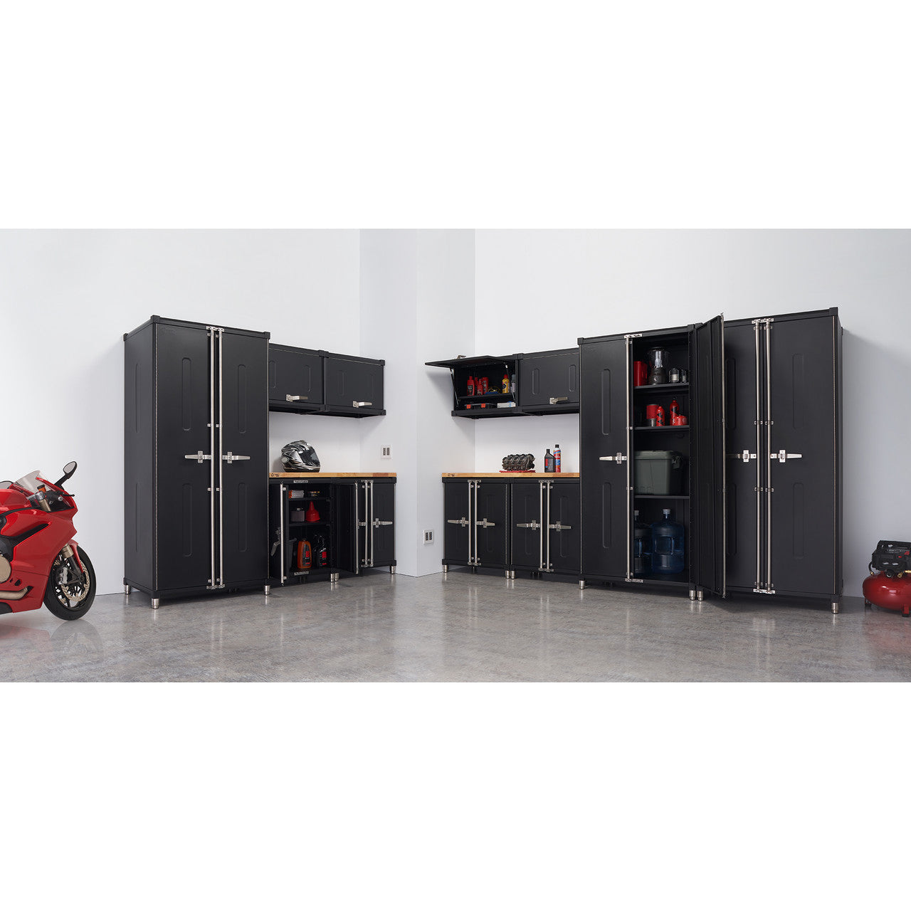Trinity PRO 13-Piece Garage Cabinet Set Black