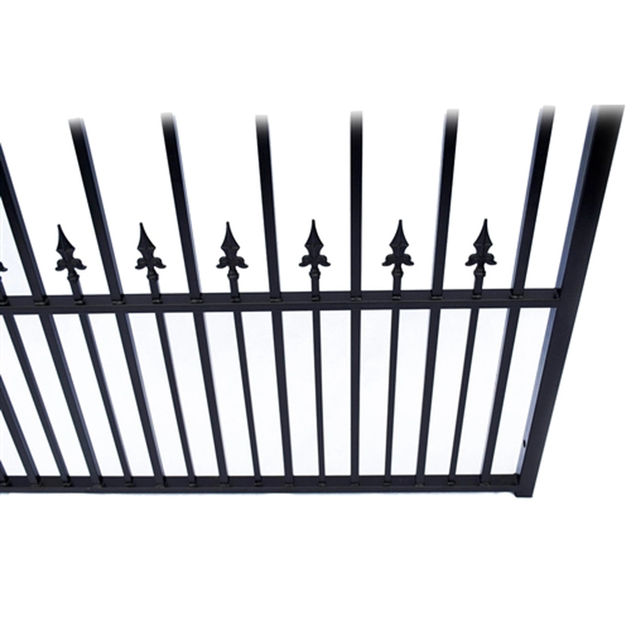 Aleko Steel Single Swing Driveway Gate - PRAGUE Style - 16 x