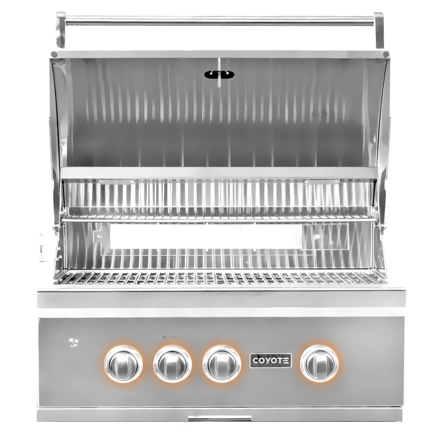 Coyote S-Series 30-Inch 3-Burner Built-In Natural Gas Grill With RapidSear Infrared Burner & Rotisserie - C2SL30NG