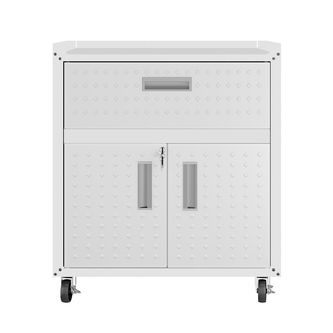 Manhattan Comfort Fortress Mobile Cabinet with Drawer