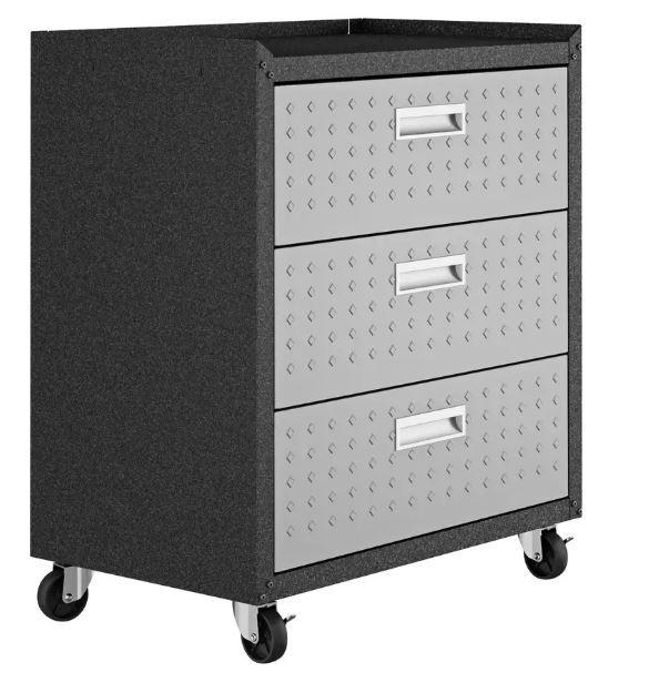 Manhattan Comfort Fortress Mobile Cabinet With Drawers