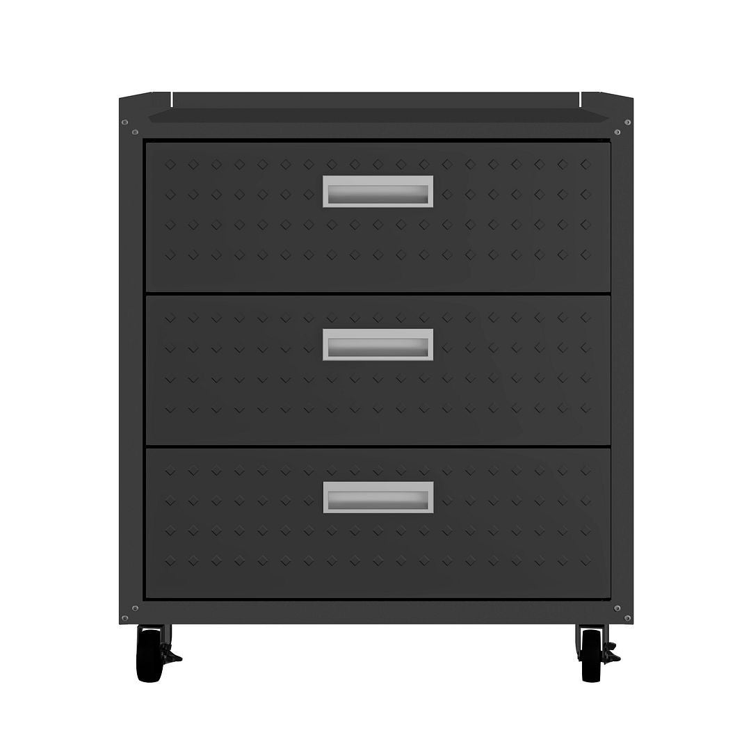 Manhattan Comfort Fortress Mobile Cabinet with Drawers -