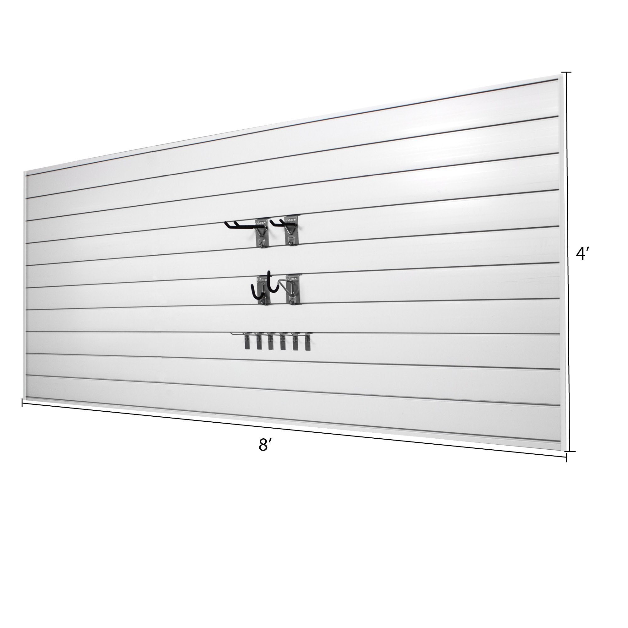 Proslat 8’ x 4’ PVC Wall Slatwall Mini Bundle (Different 