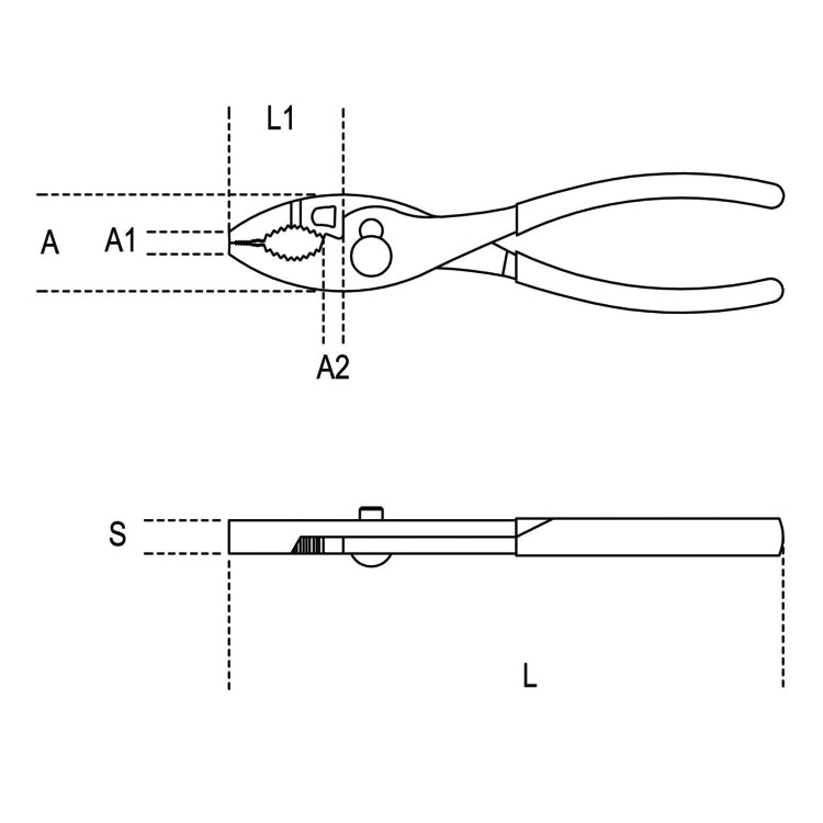 Beta Tools 1153INOX Stainless Steel Adjustable Pliers Two-Position Slip-Joint