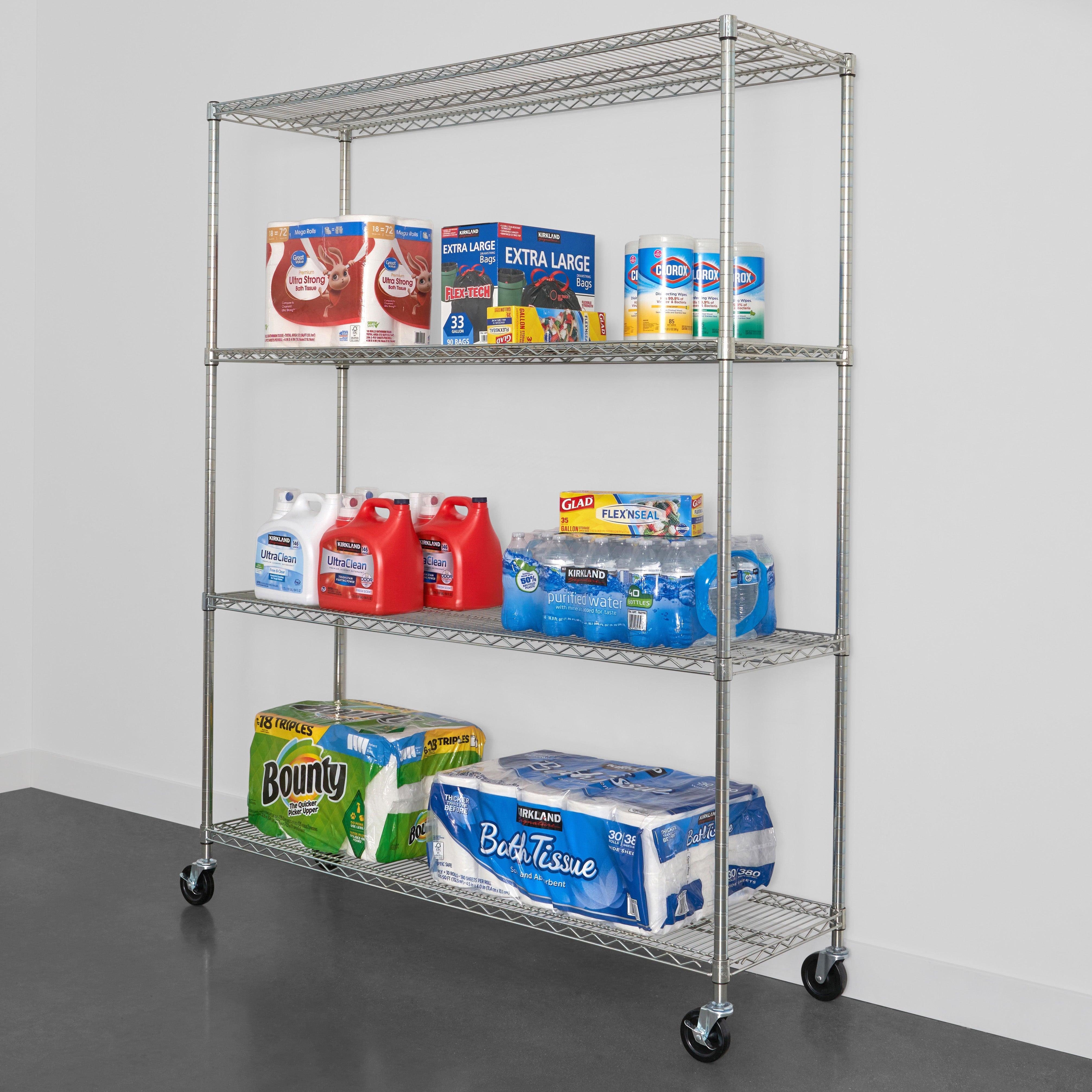 18’ x 60’ 72’ 4 - Tier Wire Rack - Shelving