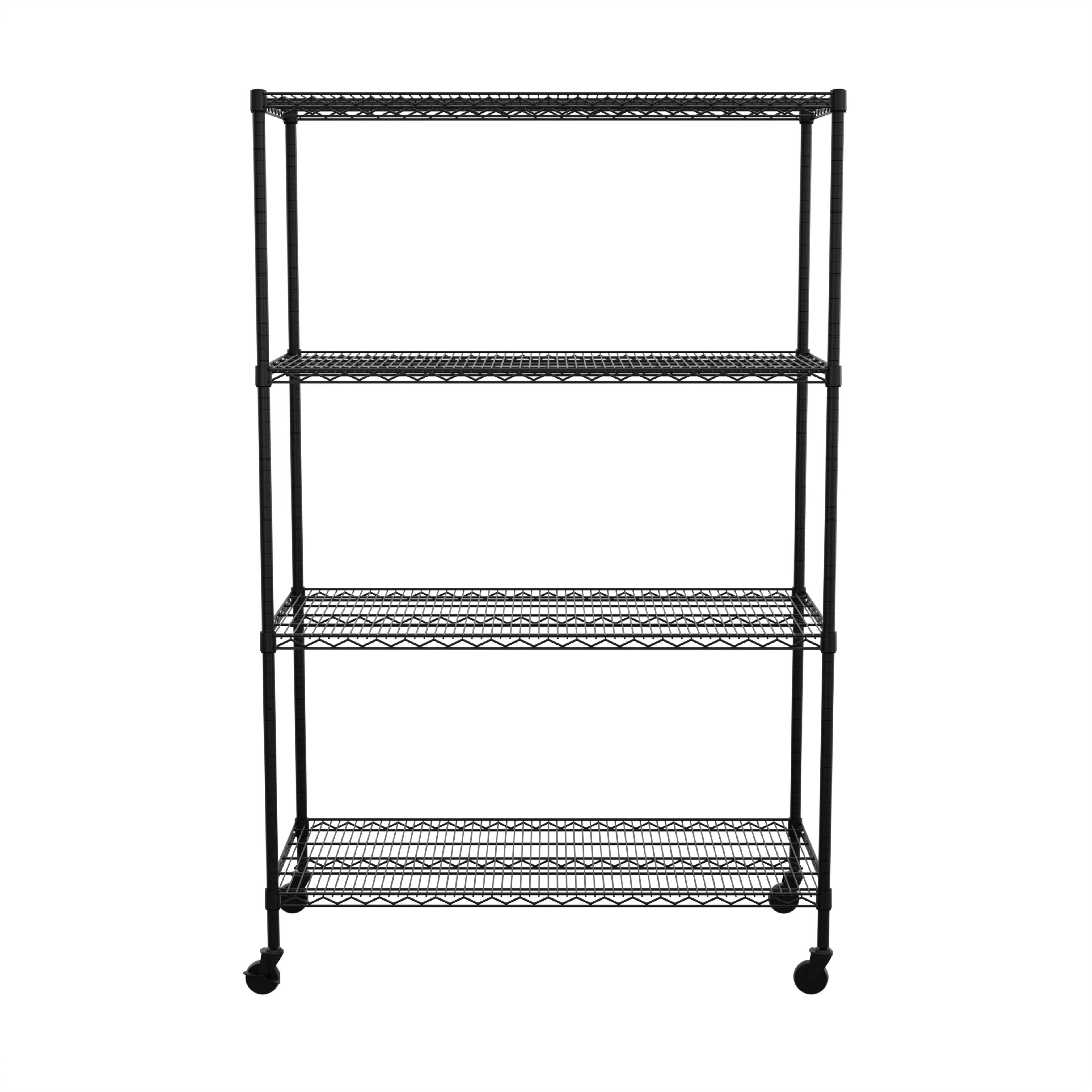 24’’ x 48’’ x 72’’ 4-Tier Wire Rack - Black - Wire Shelving