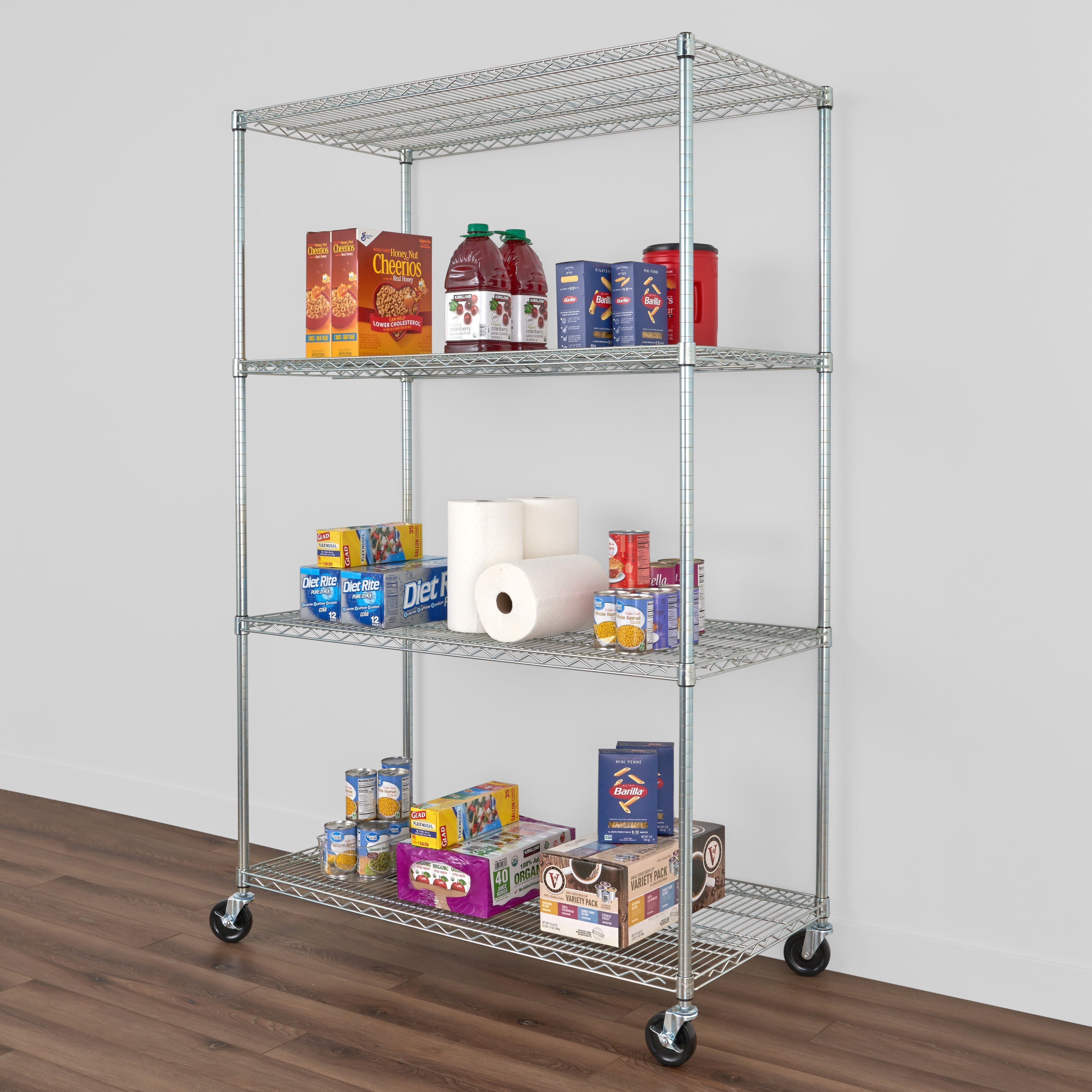 24’ x 48’ 72’ 4 - Tier Wire Rack - Shelving