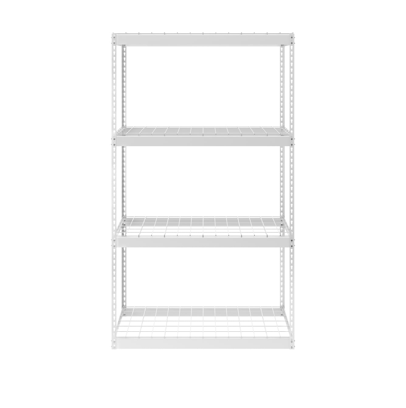 24’ x 48’ 84’ Heavy - Duty Garage Shelving - White