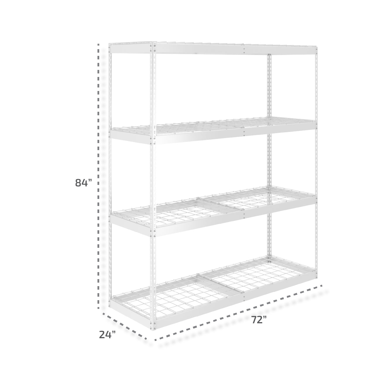 24’ x 72’ 84’ Heavy - Duty Garage Shelving - Heavy Duty