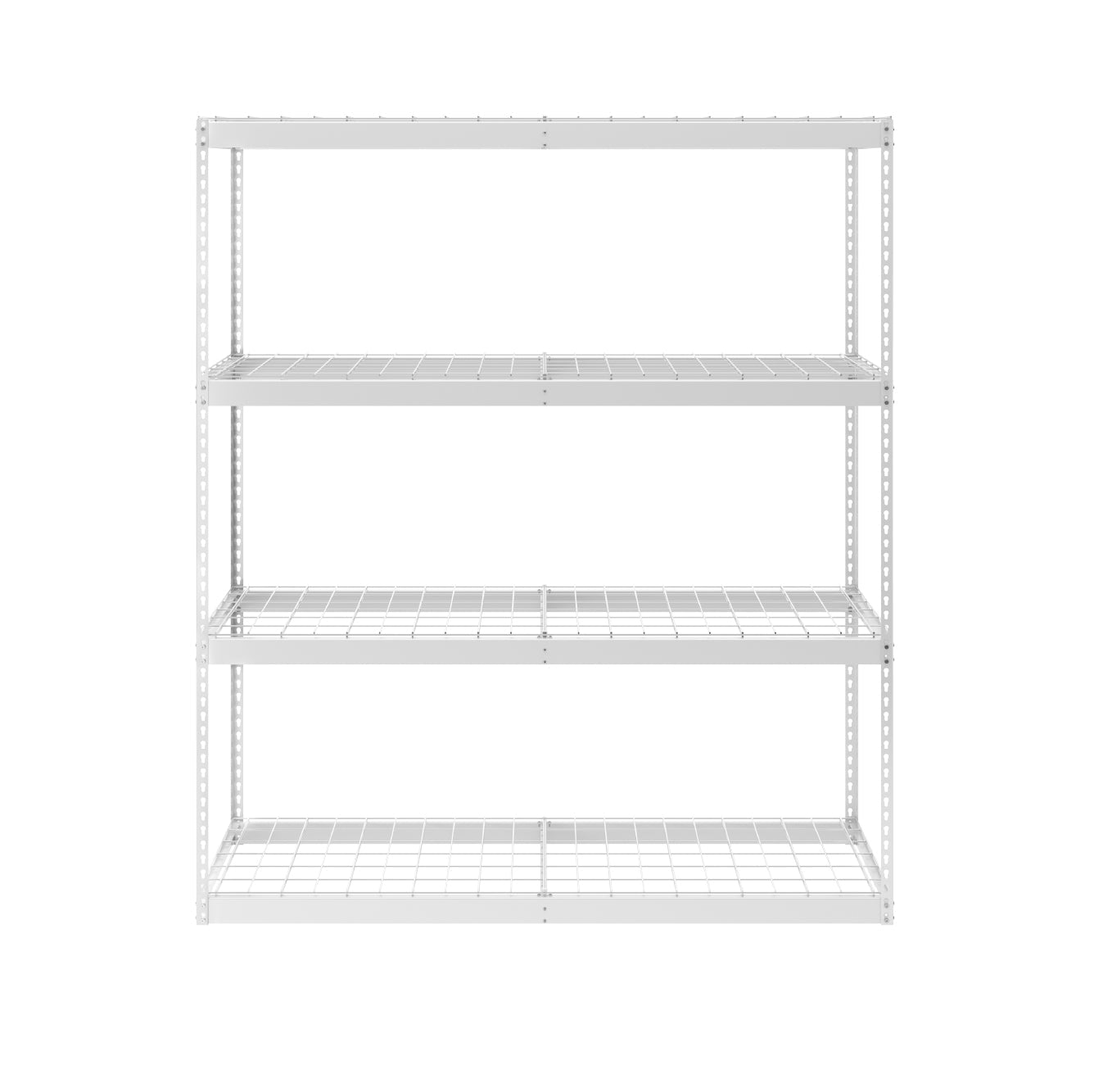 24’ x 72’ 84’ Heavy - Duty Garage Shelving - White