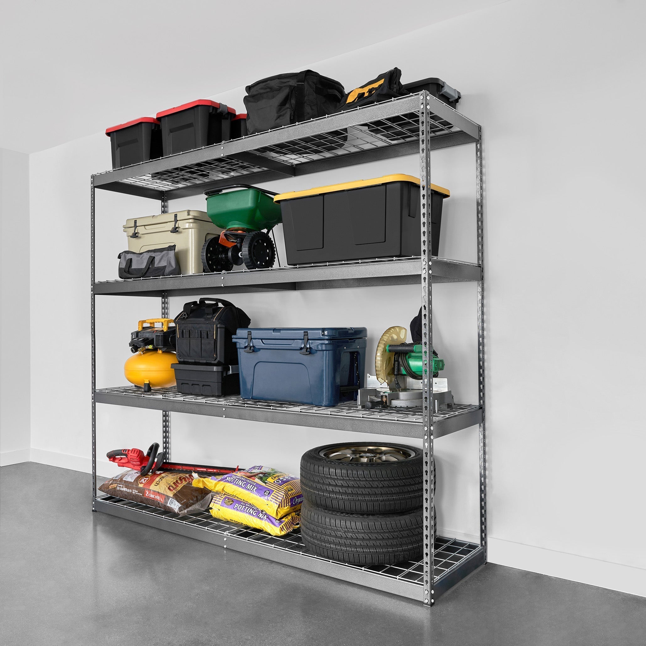 24’’ x 92’’ x 84’’ Heavy-Duty Garage Shelving - Heavy Duty