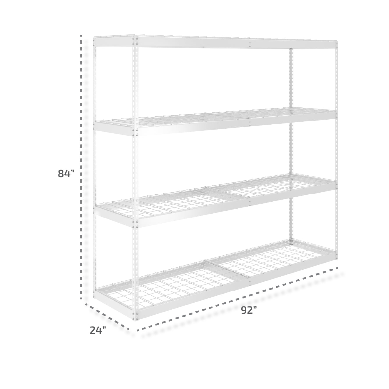 24’’ x 92’’ x 84’’ Heavy-Duty Garage Shelving - Heavy Duty