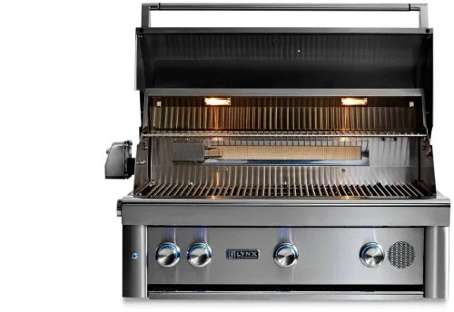 36 Inch Built-In Smart Grill with MyChef™ Operating System, Trident™ Infrared Burners, Dual-Position Rotisserie, Interior Halogen Lighting, 840 sq. in. Grilling Surface, Backlit Knobs and iOS & Android Support