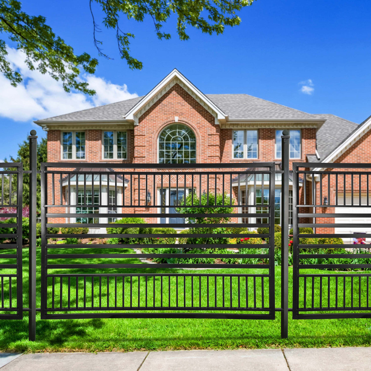 Aleko 2-Panel Fence Kit – BARCELONA Style – 8x5 ft. - 2FENCEBARC-AP