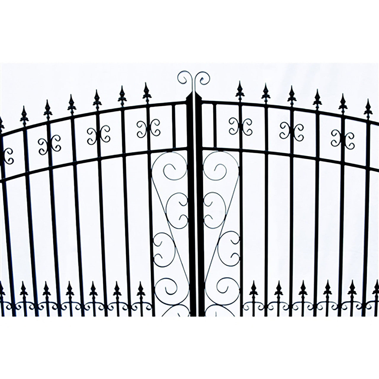 Aleko Automated Steel Dual Swing Driveway Gate and Gate