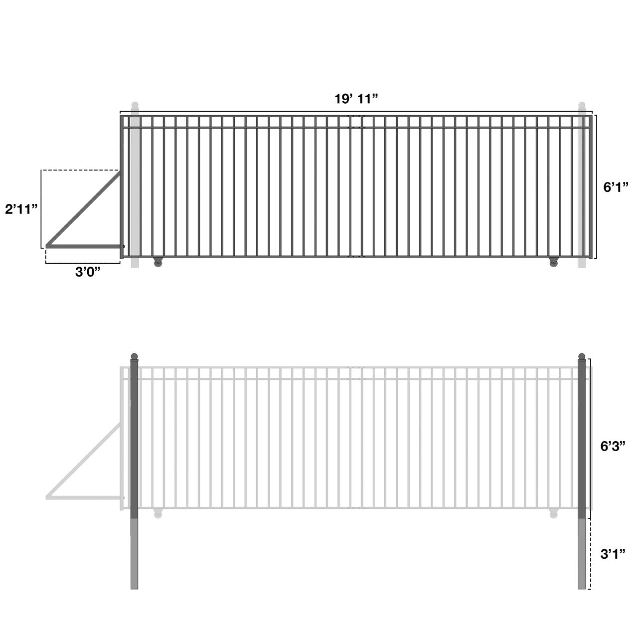 Aleko Automated Steel Sliding Driveway Gate and Gate Opener