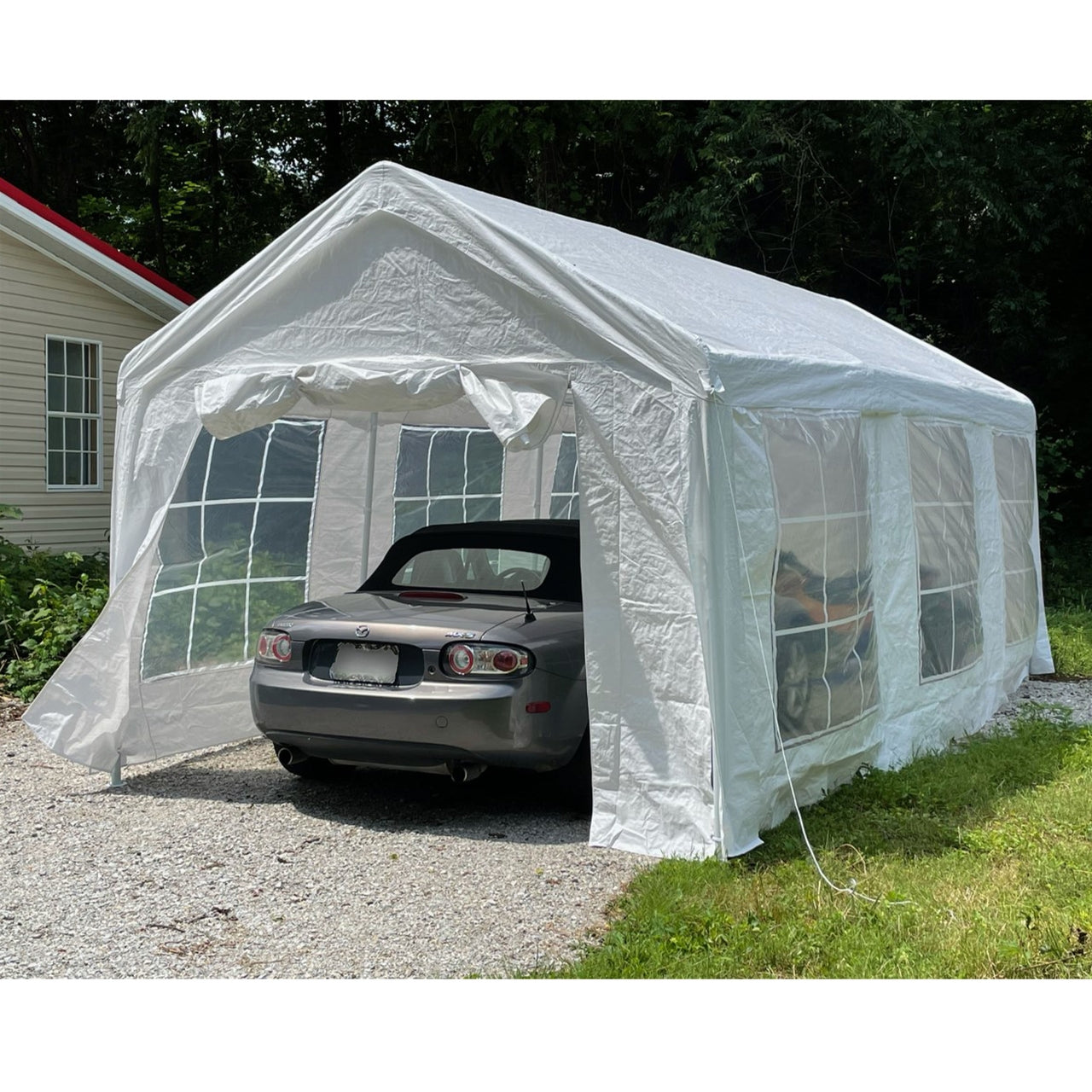 Aleko Carports Heavy Duty Outdoor Canopy Tent with Sidewalls