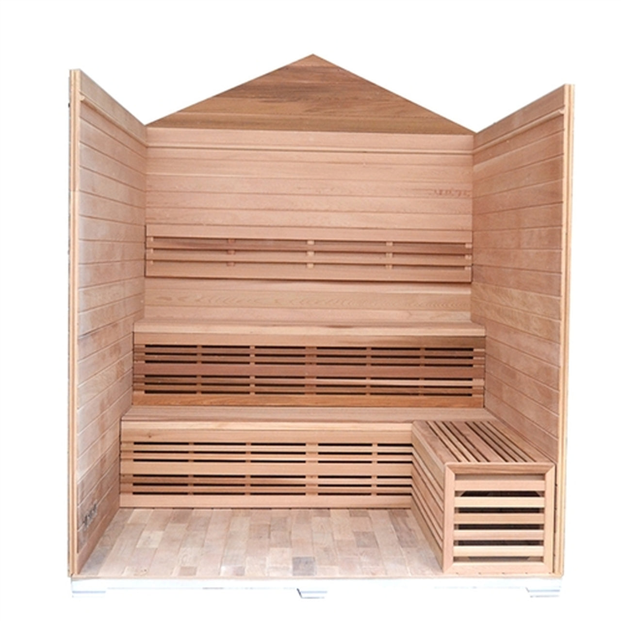 Aleko CED6PORI Outdoor Canadian Red Cedar Wet Dry Sauna - 6