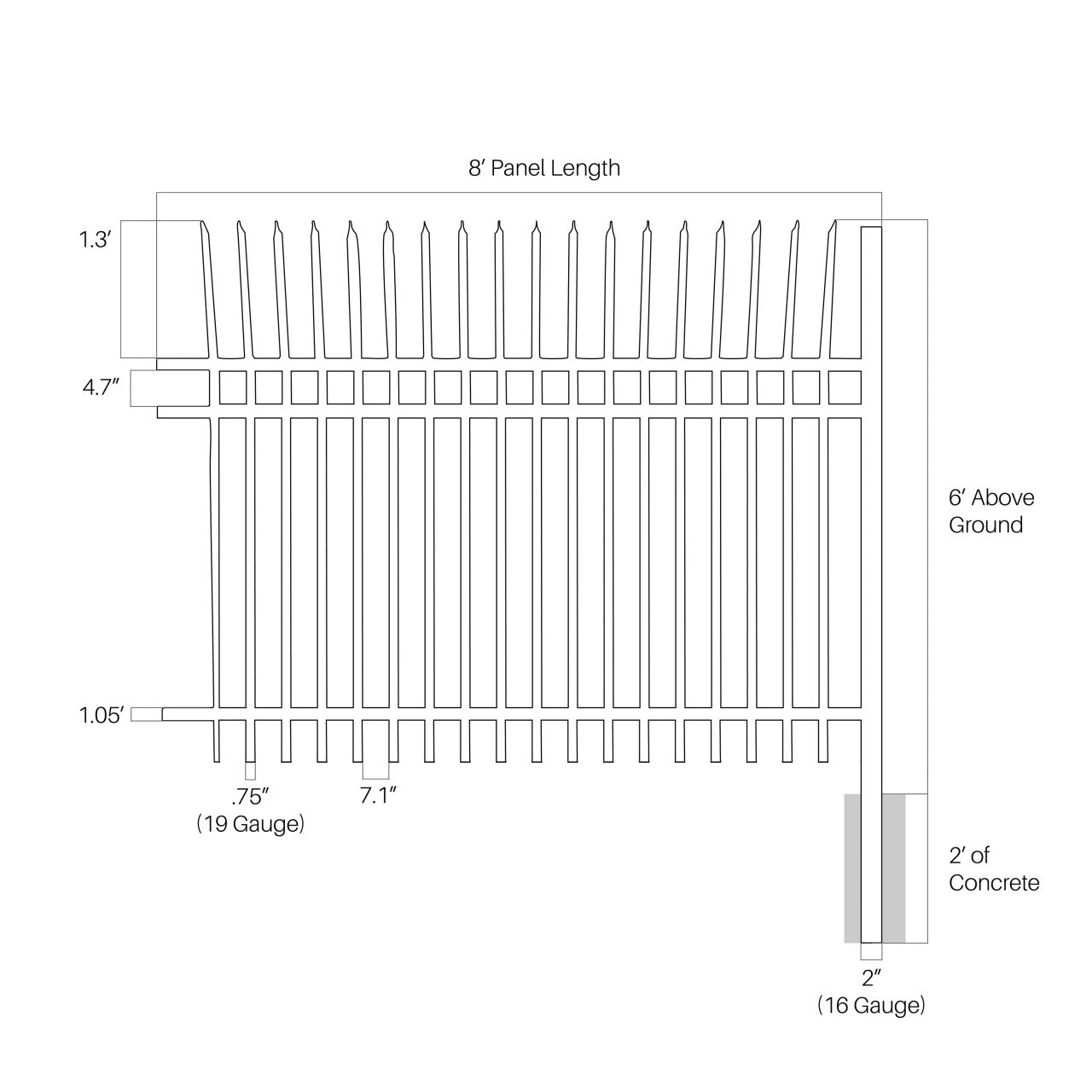 Aleko Commercial Grade 8-Panel Steel Fence Kit – Athens –