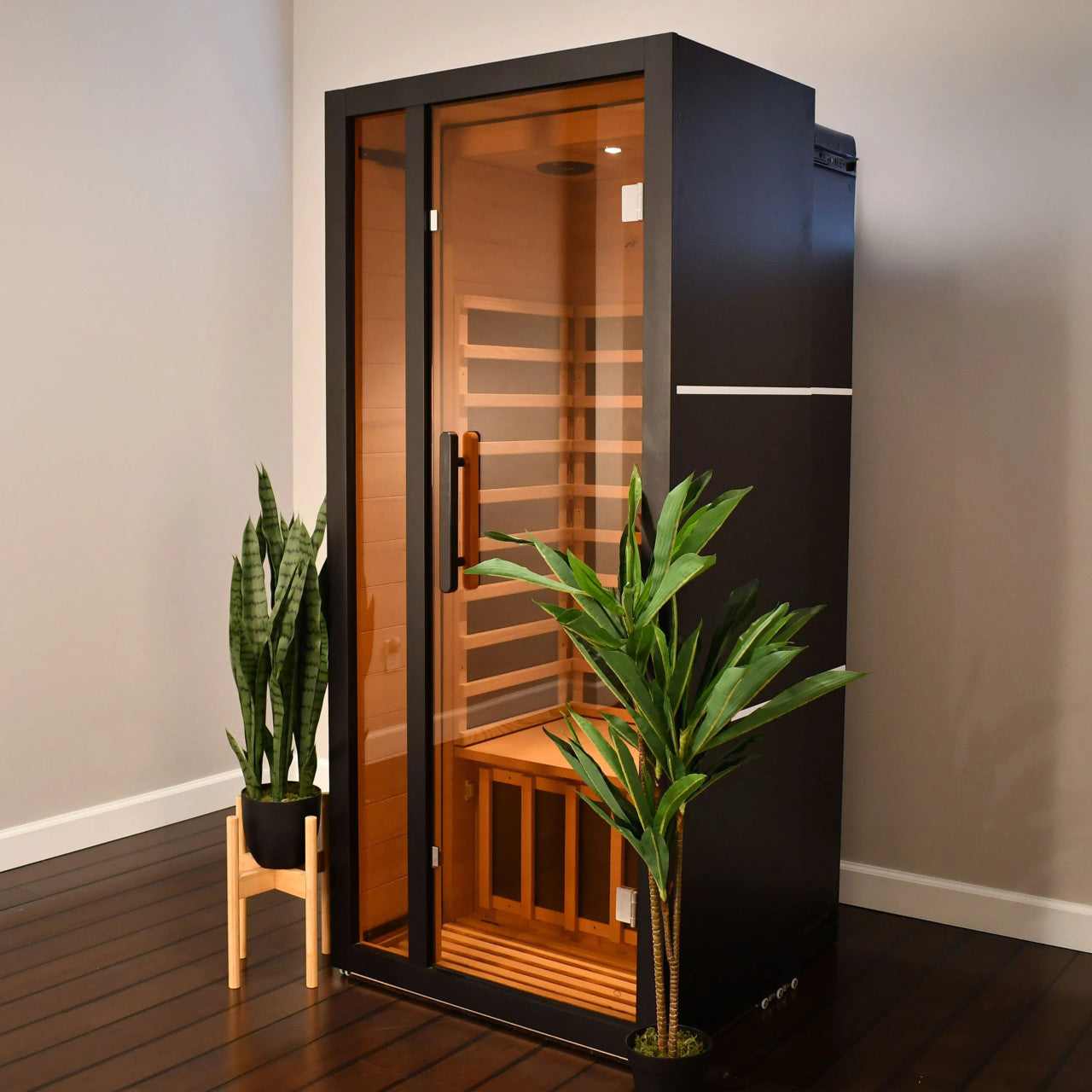 Aleko Oasis Hemlock Infrared Sauna - 1 Person