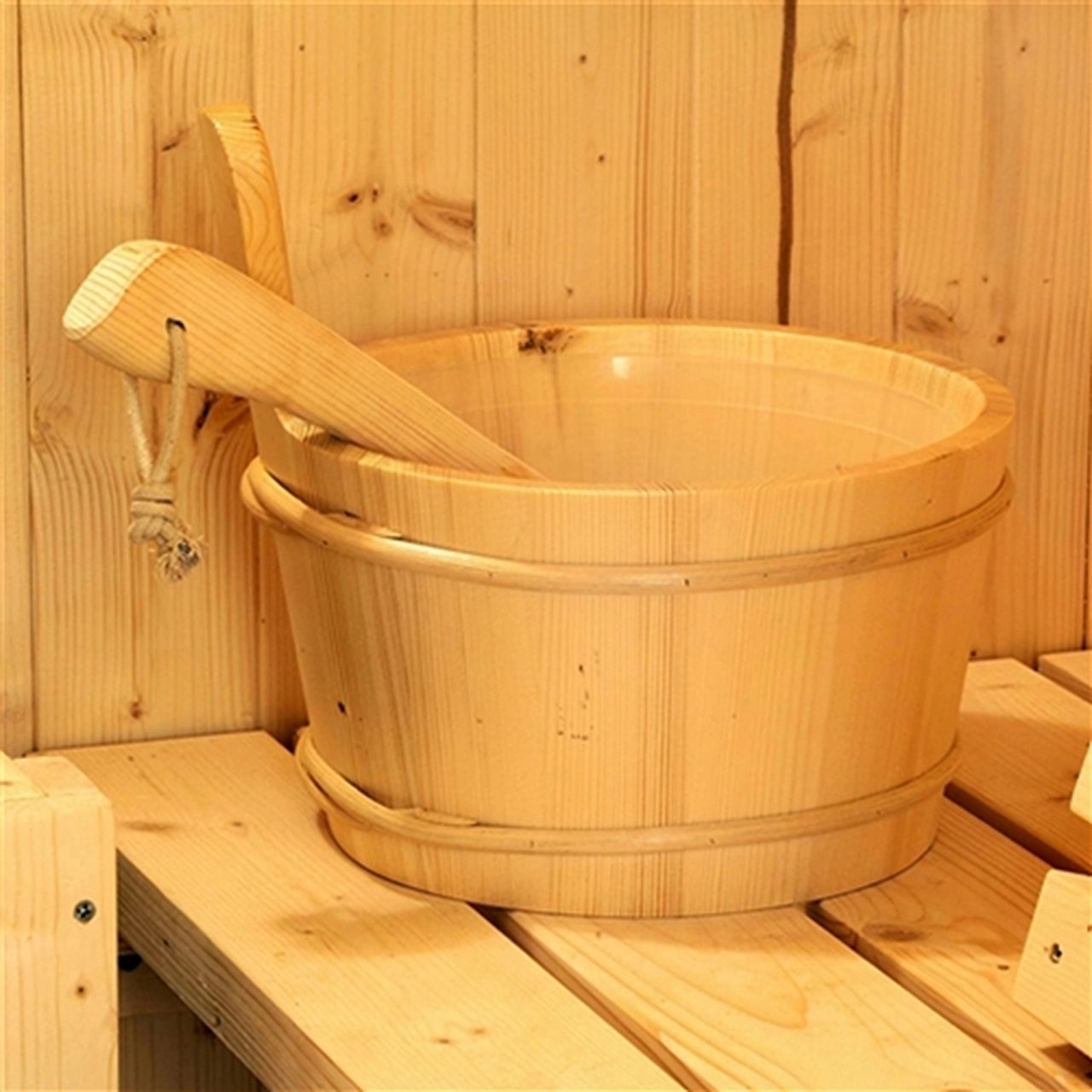 Aleko Outdoor and Indoor White Pine Barrel Sauna - 4 Person