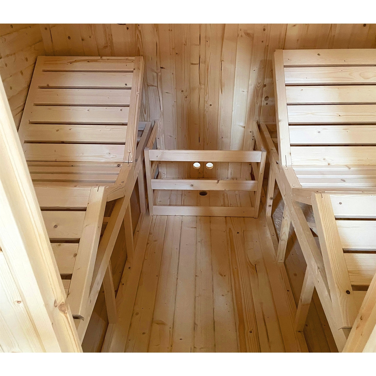 Aleko Outdoor Arnica Rustic Cedar Square Sauna – 4 Person