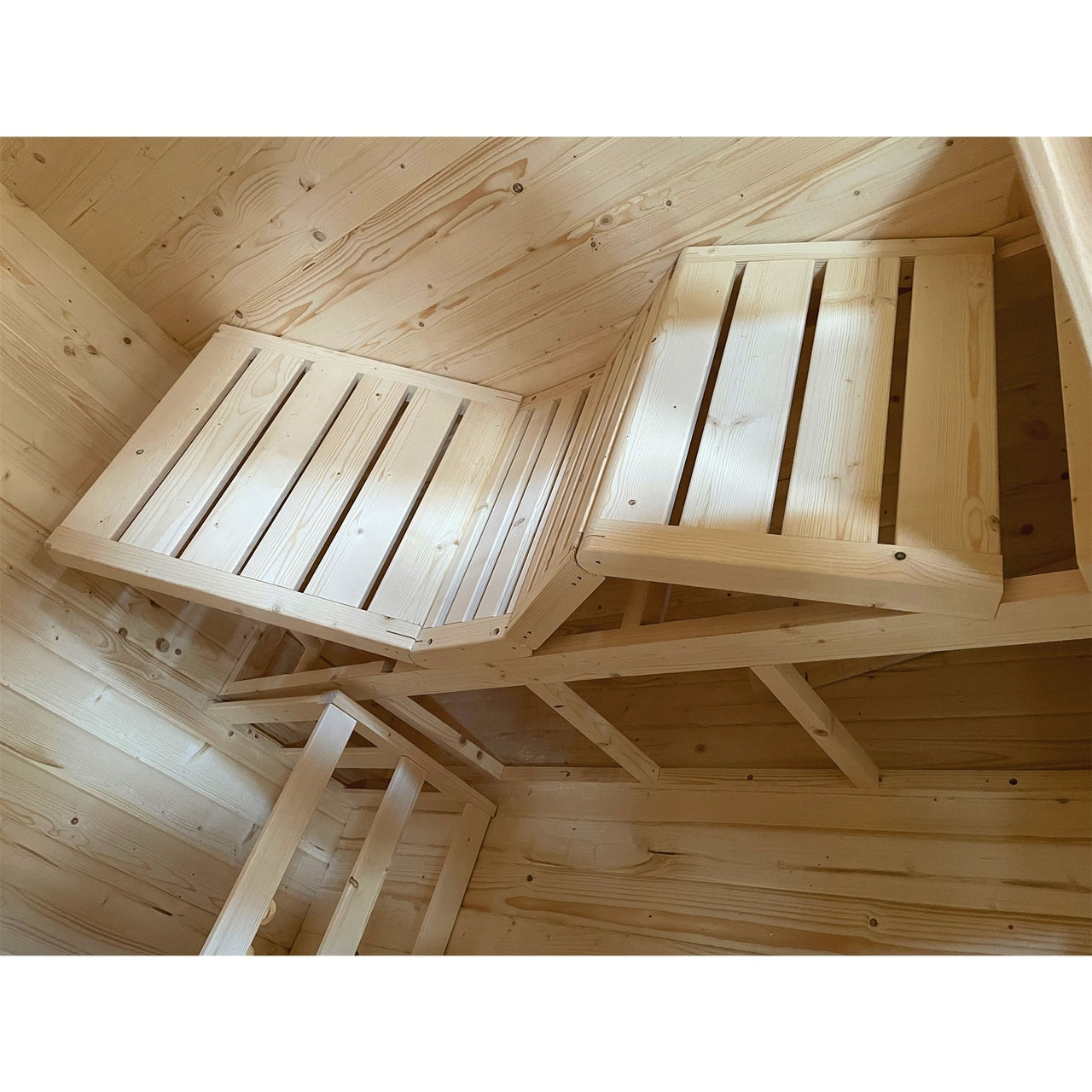 Aleko Outdoor Arnica Rustic Cedar Square Sauna – 4 Person