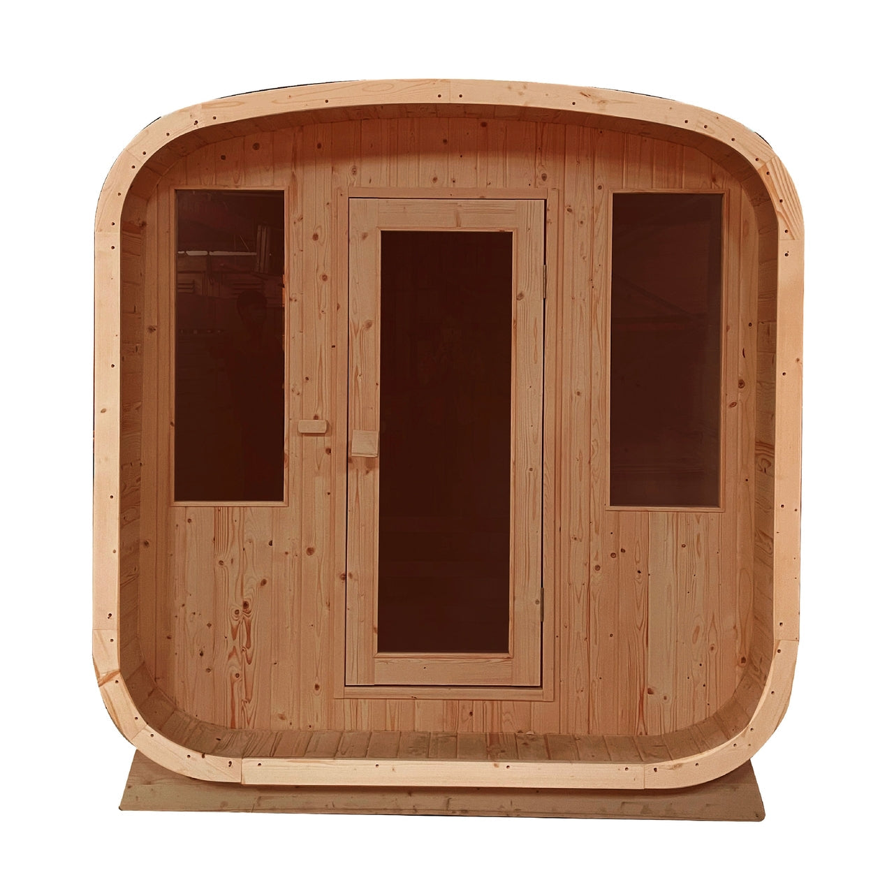 Aleko Outdoor Arnica Rustic Cedar Square Sauna – 4 Person