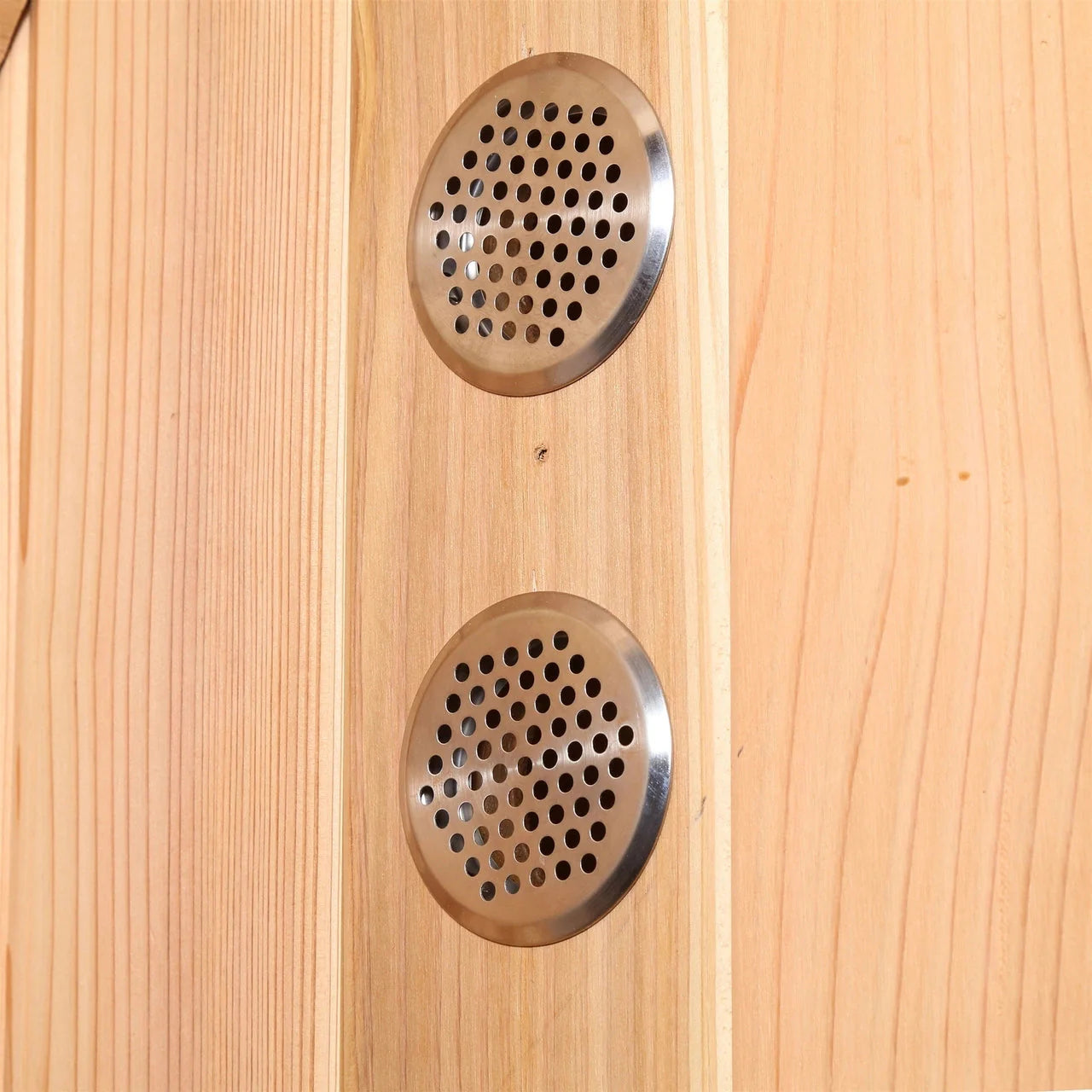 Aleko Outdoor Rustic Cedar Barrel Steam Sauna - Front Porch