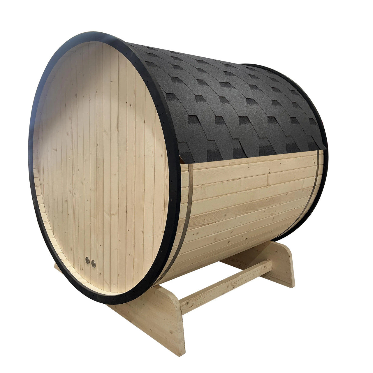 Aleko Outdoor White Finland Pine Traditional Barrel Sauna