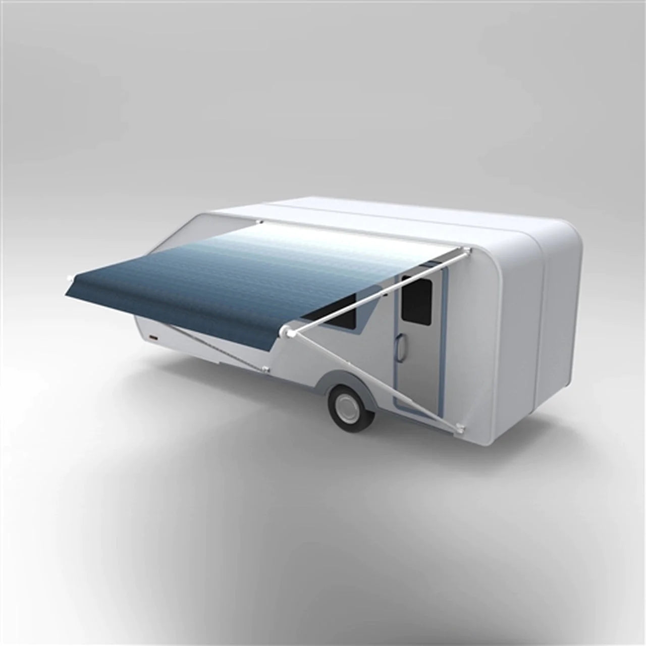 Aleko Retractable RV/Patio Awning - 12 x 8 Feet - Blue Fade