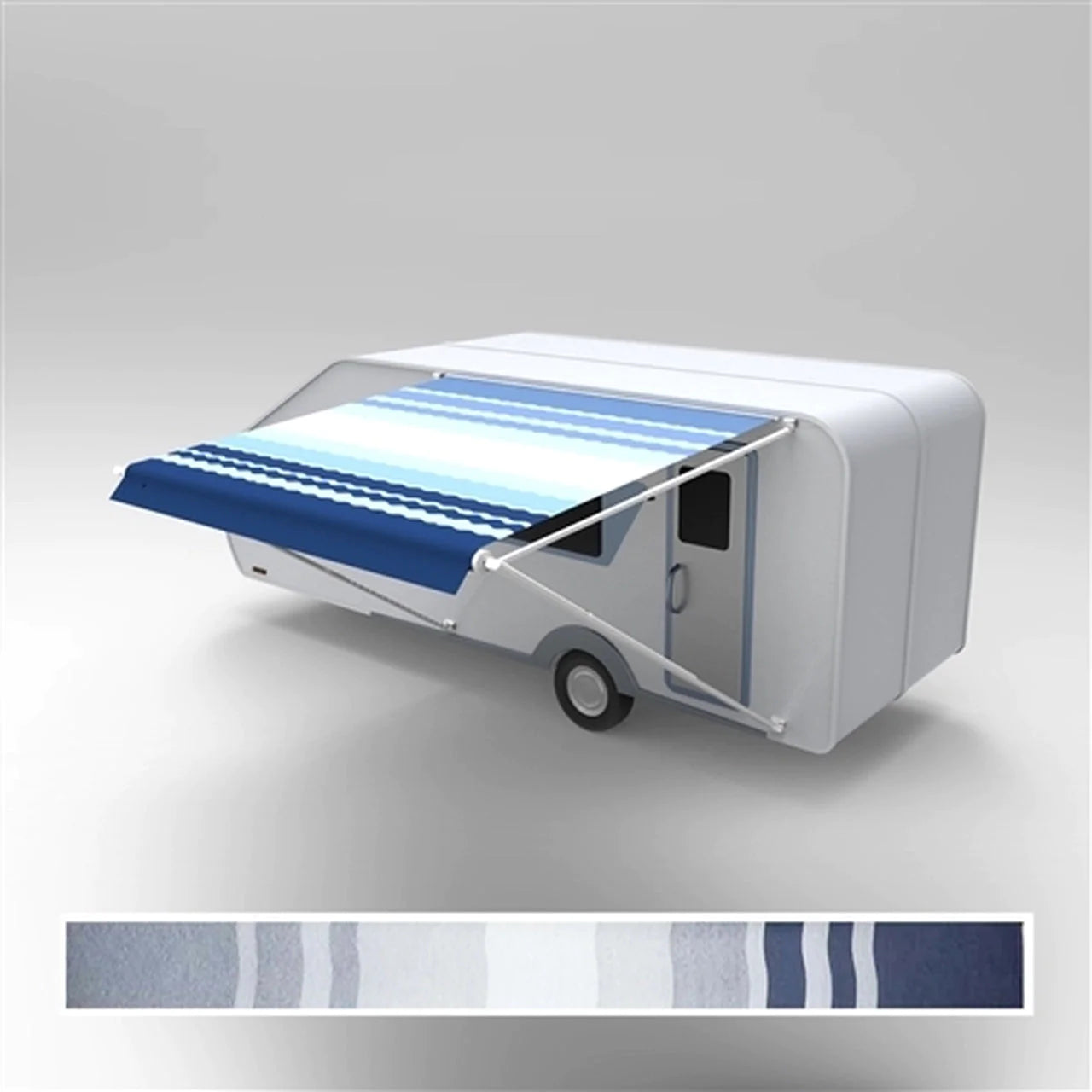 Aleko Retractable RV/Patio Awning - 12 x 8 Feet - Blue