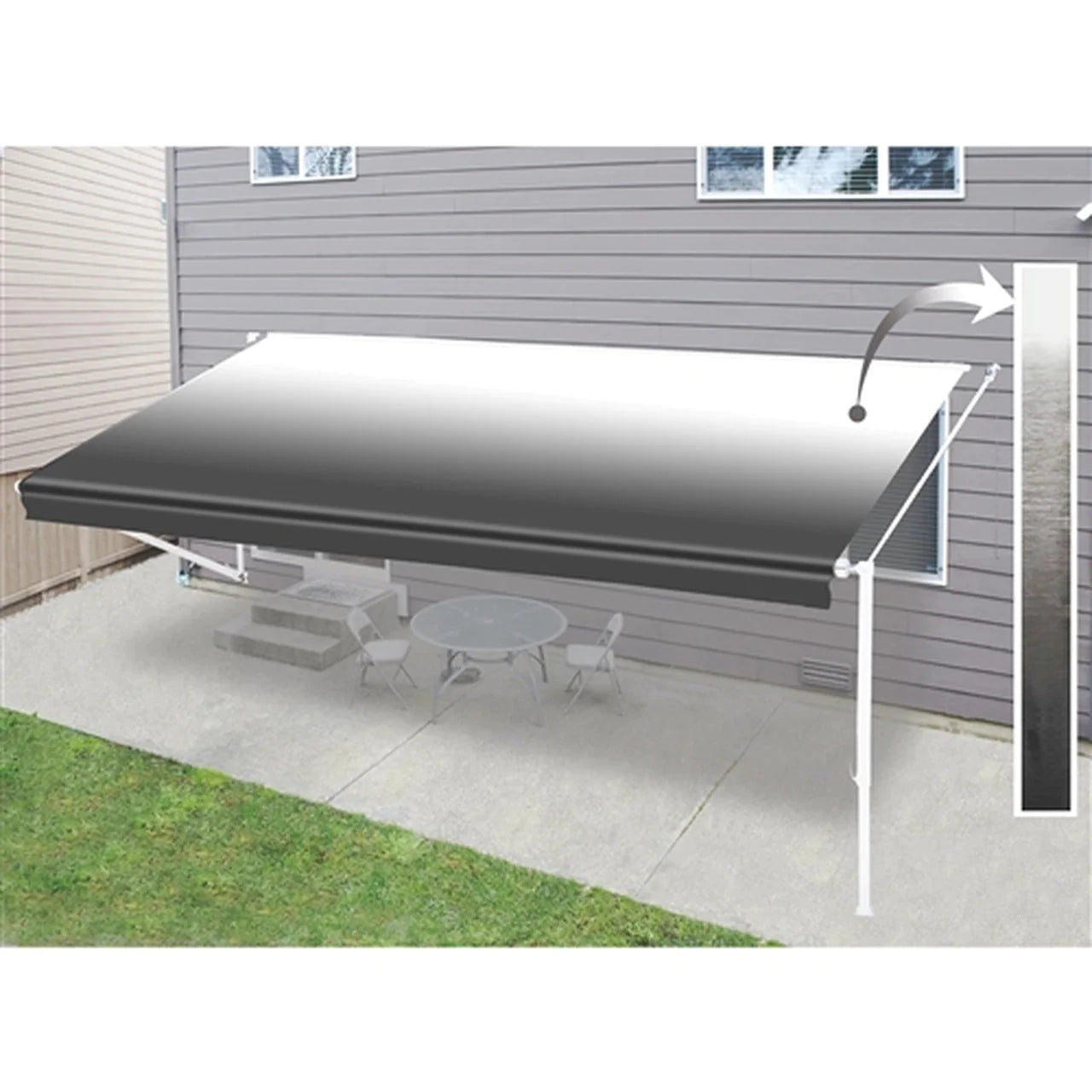 Aleko Retractable RV/Patio Awning - 12 x 8 Feet -