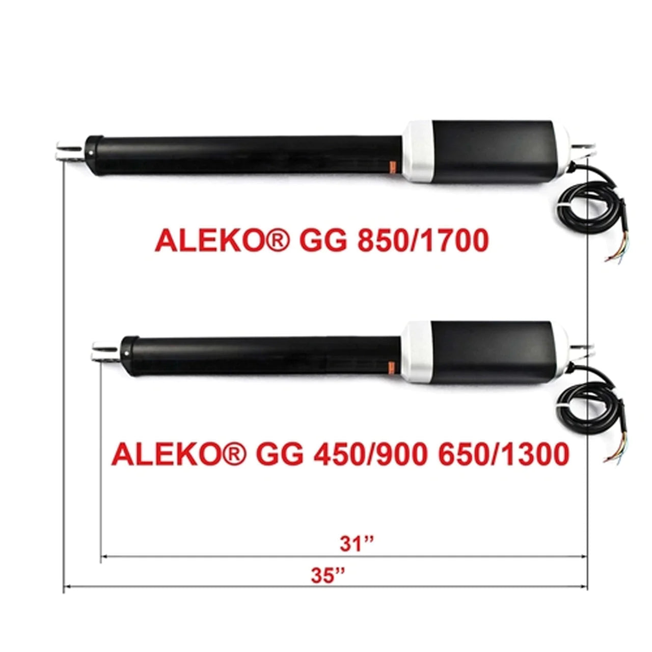 Aleko Single Swing Gate Operator - GG450/AS450 AC/DC - Basic
