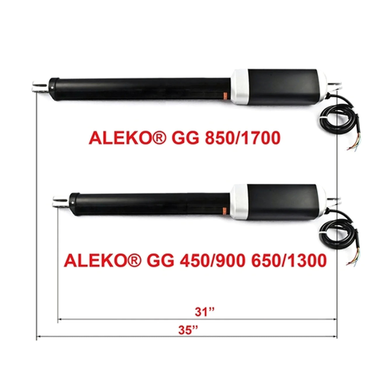 Aleko Single Swing Gate Operator - GG850/AS850 AC/DC - Basic