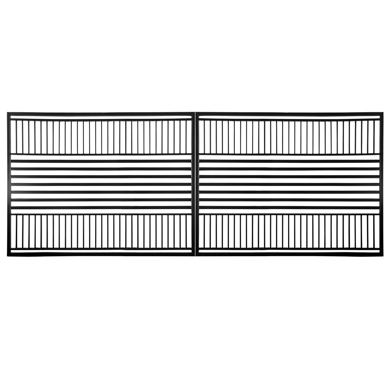 Aleko Steel Dual Swing Driveway Gate - Barcelona Style - 12 x 6 Feet