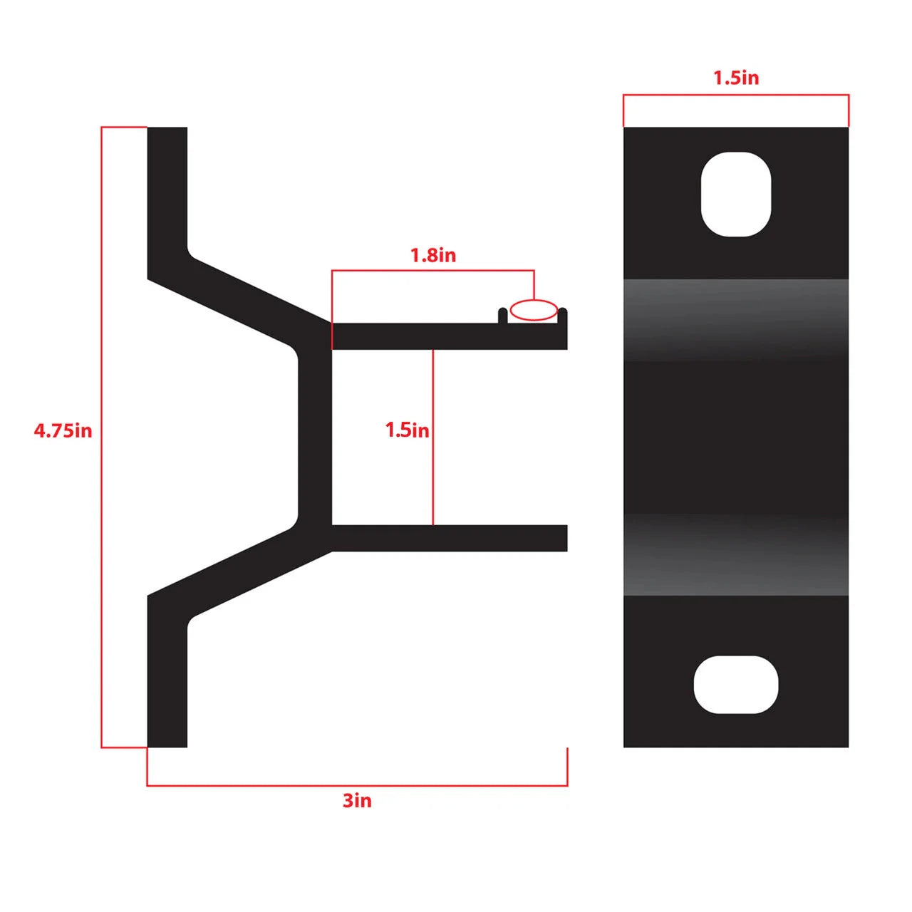 Aleko Wall Bracket for Retractable and Motorized Half