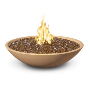American Fyre 40 Inch Marseille Round Fire Bowl Black Lava