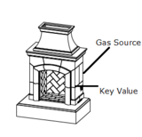 American Fyre Designs 87 Inch Vented Free-Standing Outdoor Phoenix Fireplace