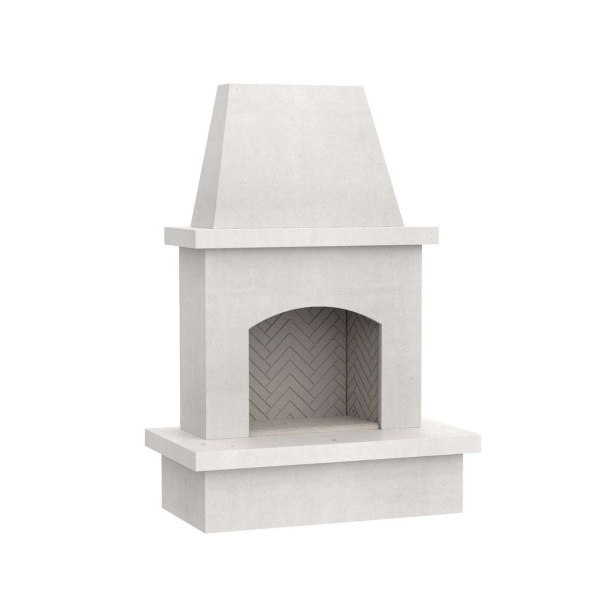 American Fyre Designs 96in Vent-Free Outdoor Concrete Fireplace Contractor Model