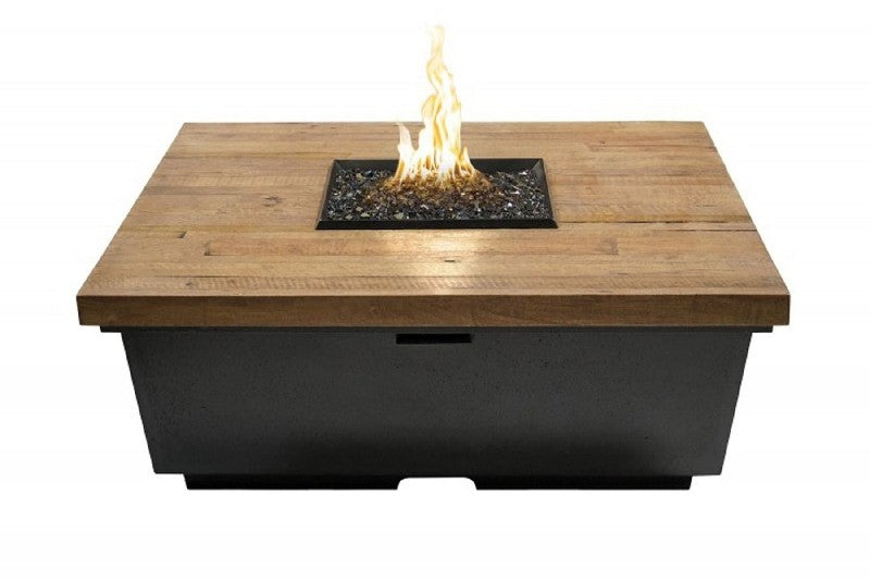 American Fyre Designs 15-1/2in Contempo Reclaimed Wood Firetable Natural Gas